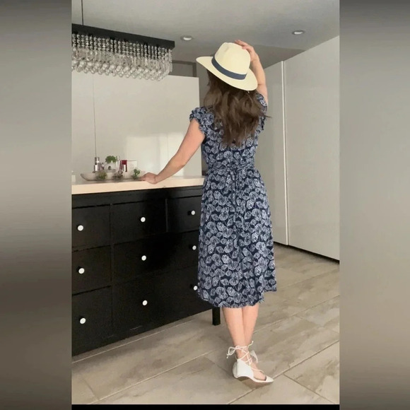 Navy and white dress - Picture 3 of 4